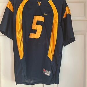 Nike WVU  Dark Blue and Yellow Jersey Kids Large